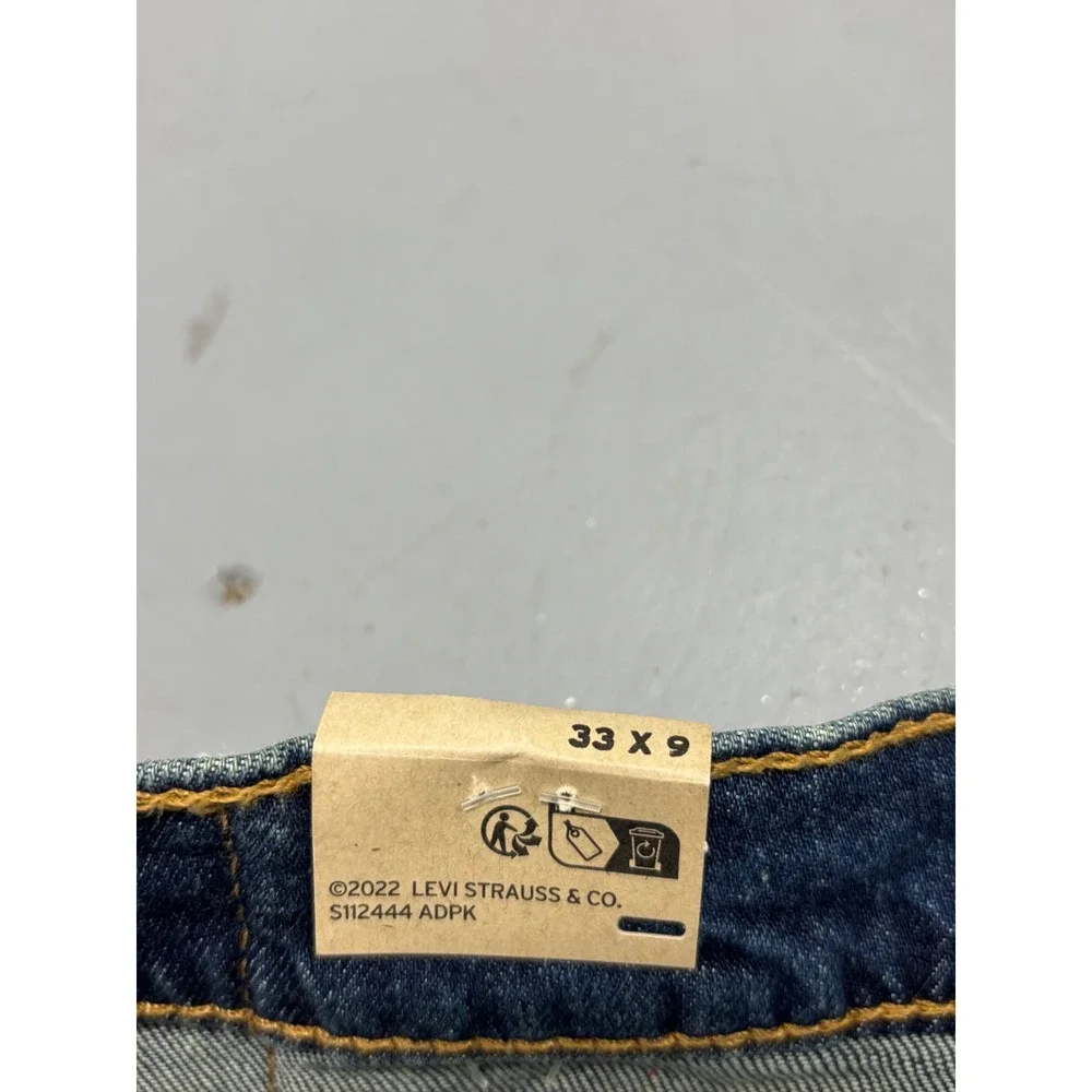 Levis 412 Slim Shorts Mens 33 Medium Wash Denim Stretch Jean Shorts 9 Inseam